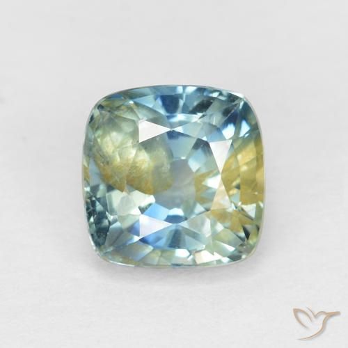 1.15ct Naturel Multicolore Saphir, Coussin, VS