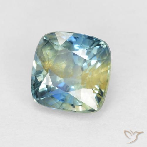 Saphir Multicolore naturelle Coussin, 1.15 ct, VS