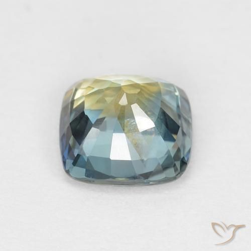 Saphir Multicolore naturelle Coussin, 1.15 ct, VS