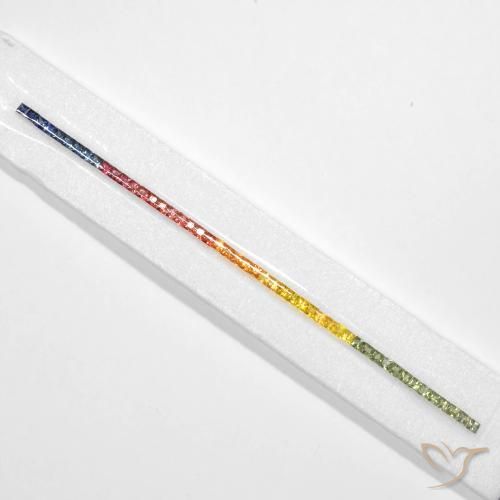 8.78ctw Naturel Multicolore Saphir, Carré, VS, Photo A