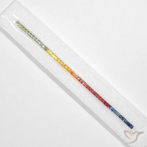 8.50ctw Naturel Multicolore Saphir, Carré, VS