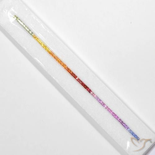 6.42ctw Naturel Multicolore Saphir, Carré, VS