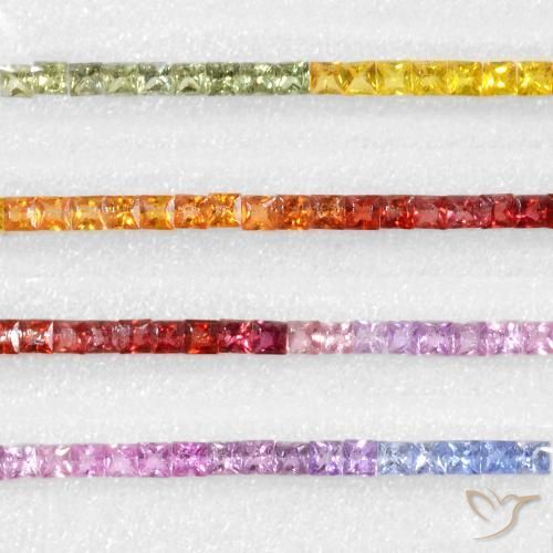 Shop natural 6.42ct Multicolore Saphir gems, Carré, from Tanzanie at GemSelect. In stock, global shipping!