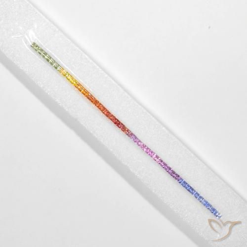 6.06ctw Naturel Multicolore Saphir, Carré, VS