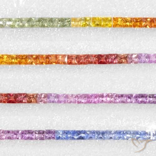 Shop natural 6.06ct Multicolore Saphir gems, Carré, from Tanzanie at GemSelect. In stock, global shipping!