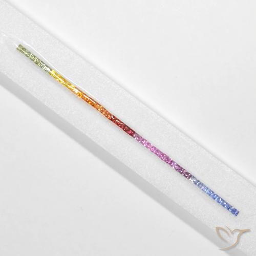 5.96ctw Naturel Multicolore Saphir, Carré, VS