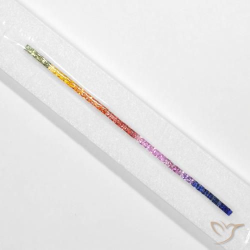 5.65ctw Naturel Multicolore Saphir, Carré, VS