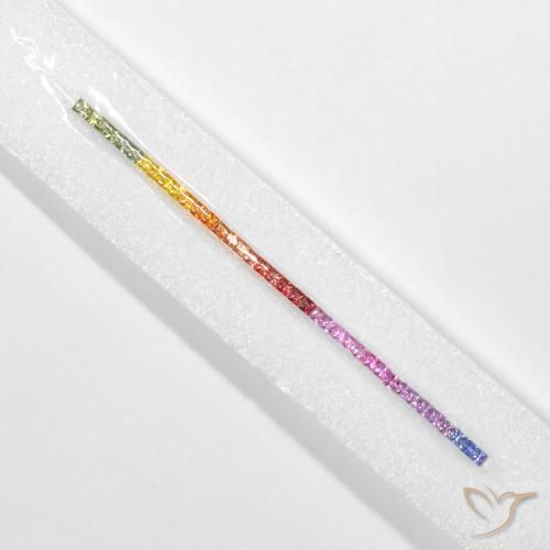 6.18ctw Naturel Multicolore Saphir, Carré, VS