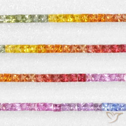 Shop natural 6.18ct Multicolore Saphir gems, Carré, from Tanzanie at GemSelect. In stock, global shipping!