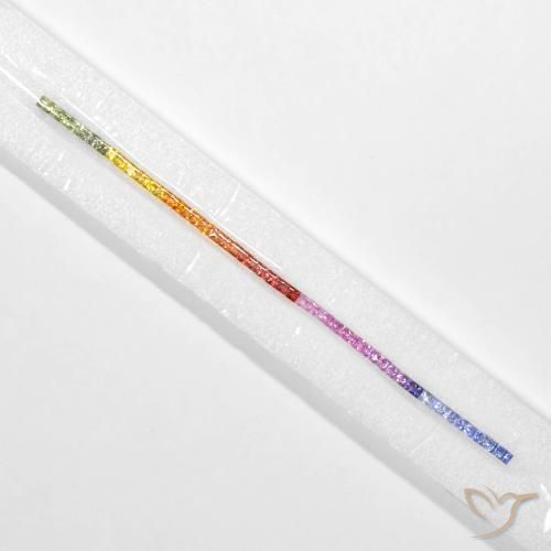 6.32ctw Naturel Multicolore Saphir, Carré, VS