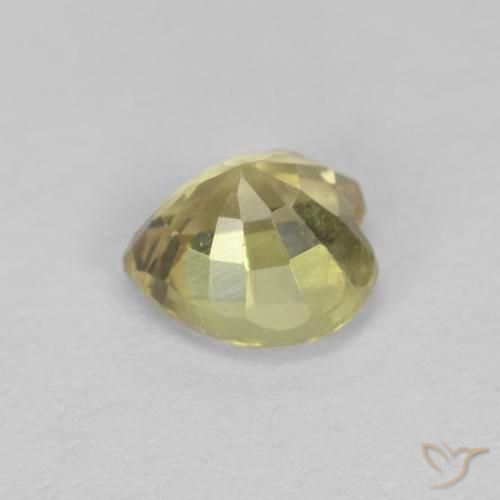 Saphir Jaune chaud naturelle Cœur, 0.52 ct, VVS