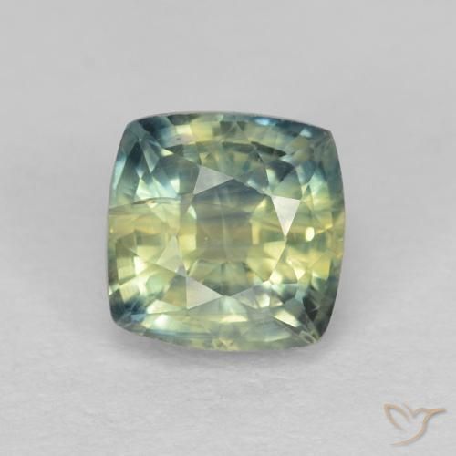 0.94ct Naturel Multicolore Saphir, Coussin, VS-SI