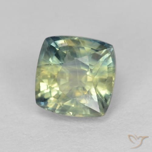 Saphir Multicolore naturelle Coussin, 0.94 ct, VS-SI