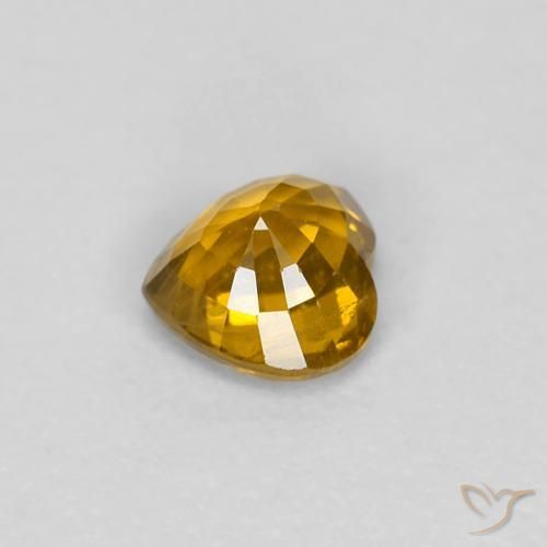 Saphir Or-orange moyen naturelle Cœur, 0.41 ct, VS