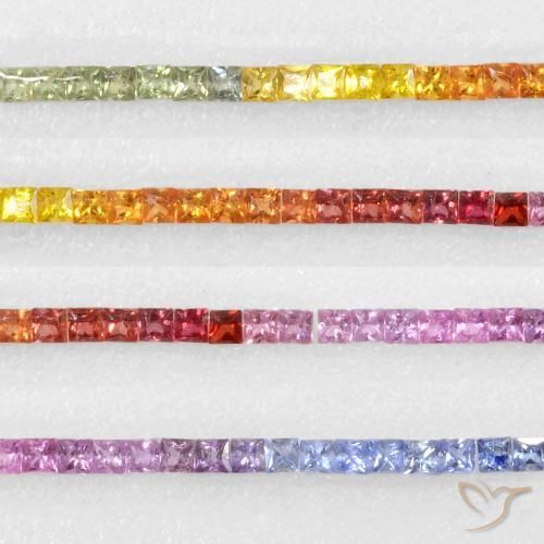 6.06ctw Naturel Multicolore Saphir, Carré, VS