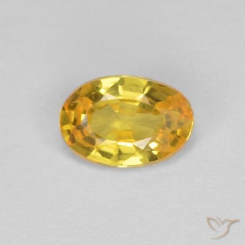 0.44ct Naturel Doré Saphir, ovale, VVS