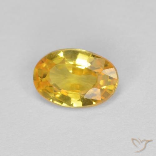 Saphir Doré naturelle ovale, 0.44 ct, VVS