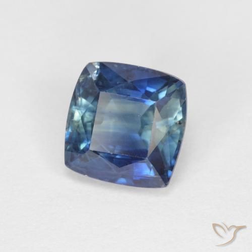Saphir Sarcelle naturelle Coussin, 0.97 ct, VS-SI