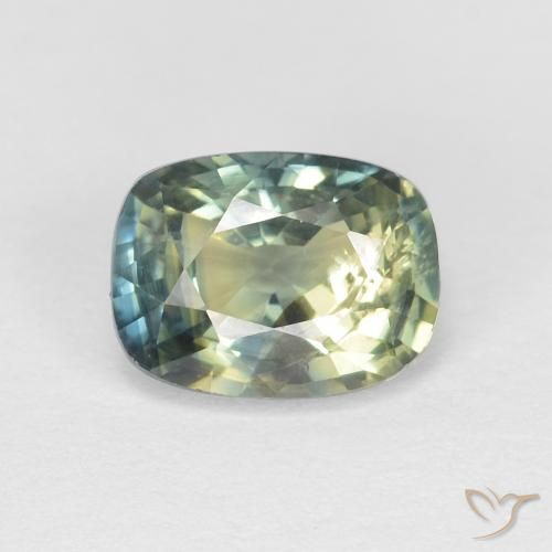 1.18ct Naturel Multicolore Saphir, Coussin, VS-SI