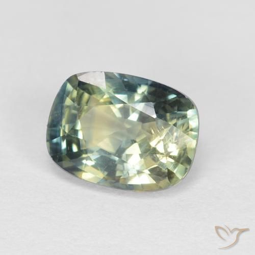 Saphir Multicolore naturelle Coussin, 1.18 ct, VS-SI