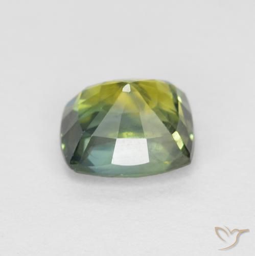 Saphir Medium Light Green naturelle Coussin, 0.98 ct, VVS-VS