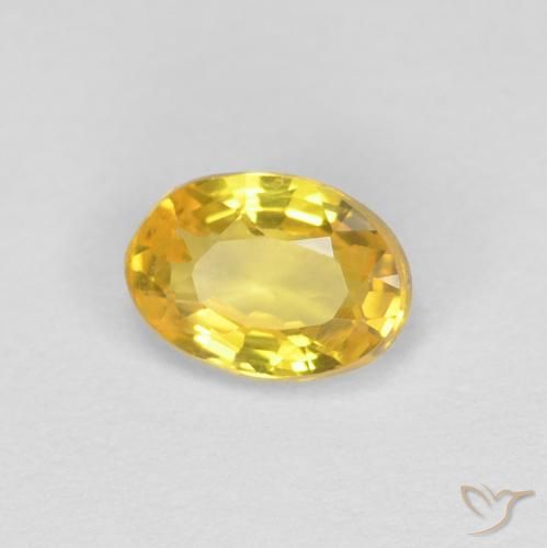 0.49ct Naturel Doré Saphir, ovale, VVS
