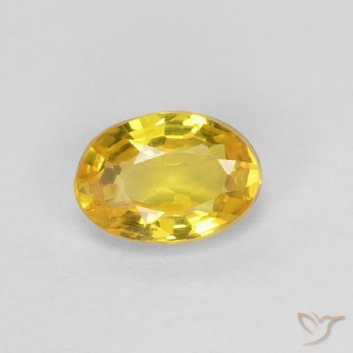 Saphir Doré naturelle ovale, 0.49 ct, VVS
