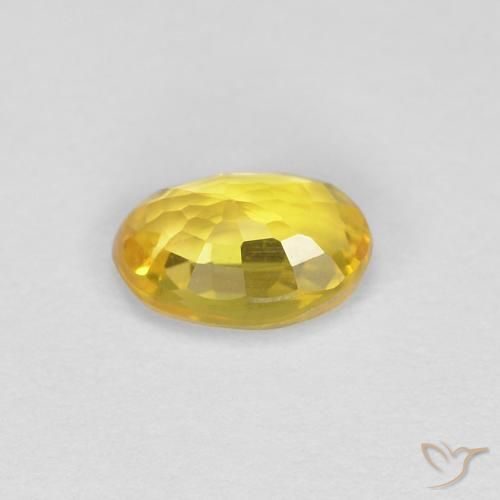 Saphir Doré naturelle ovale, 0.49 ct, VVS