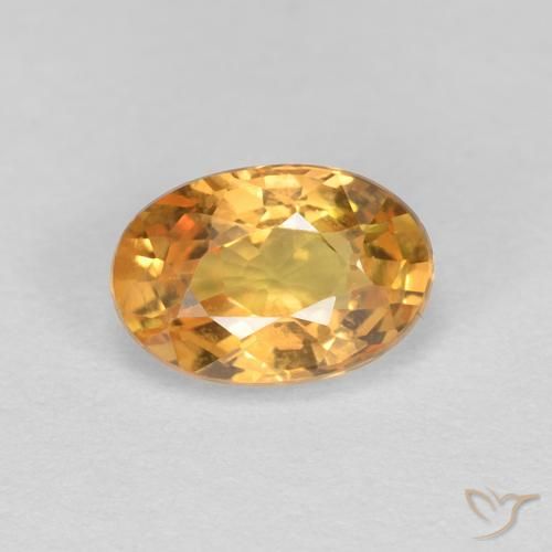 0.65ct Naturel Orange-or Saphir, ovale, VVS