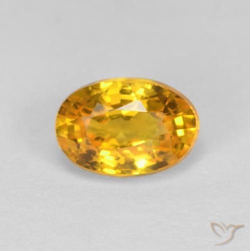 0.70ct Naturel Doré foncé Saphir, ovale, VVS