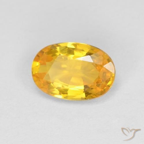 0.57ct Naturel Doré Saphir, ovale, VVS