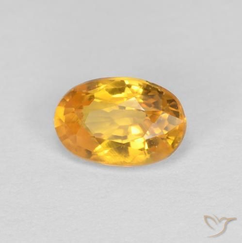 0.55ct Naturel Orange doré profond Saphir, ovale, VVS