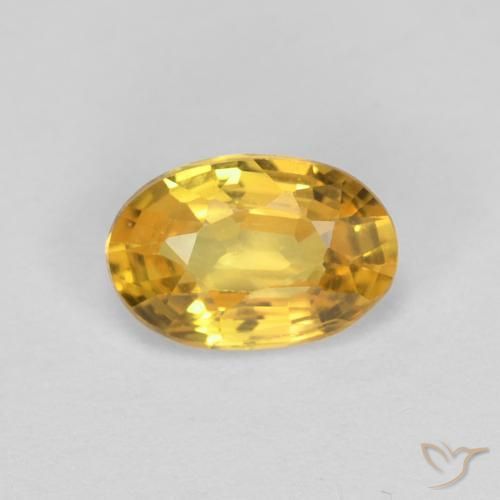 0.59ct Naturel Doré Saphir, ovale, VVS