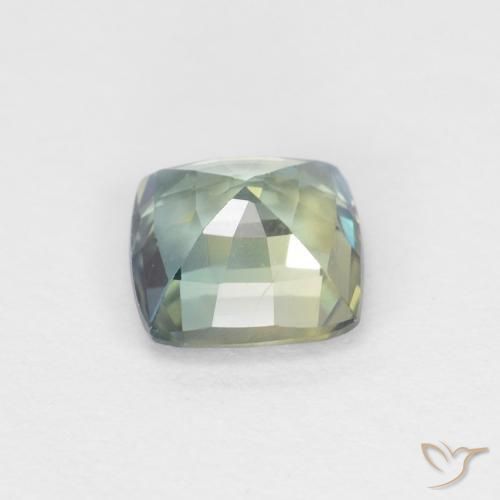 Saphir Sarcelle naturelle Coussin, 0.97 ct, VS