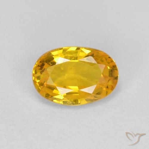 0.60ct Naturel Doré Saphir, ovale, VS