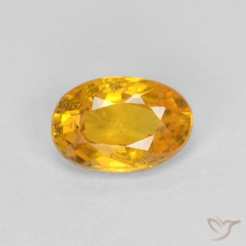 0.56ct Naturel Doré foncé Saphir, ovale, VS-SI