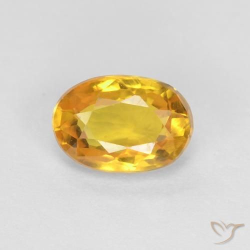 0.60ct Naturel Doré Saphir, ovale, VVS