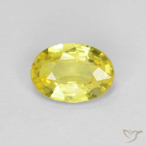 0.49ct Naturel Jaune moyen Saphir, ovale, VVS
