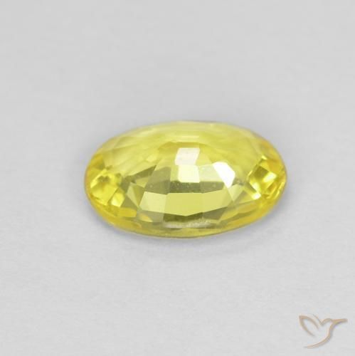 Saphir Jaune moyen naturelle ovale, 0.49 ct, VVS