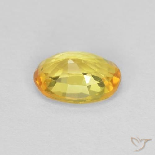 Saphir Doré naturelle ovale, 0.57 ct, VS