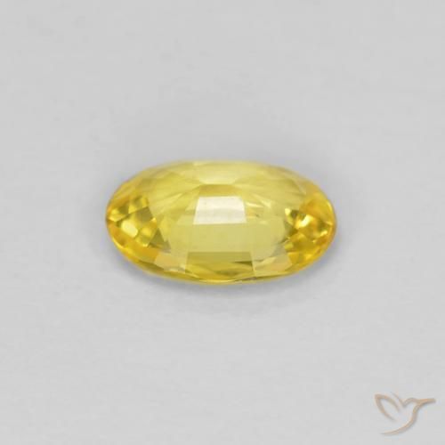 Saphir Jaune Toscane naturelle ovale, 0.43 ct, VVS