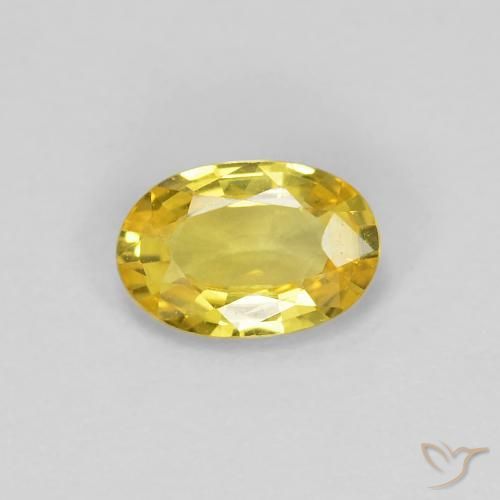 0.48ct Naturel Jaune Toscane Saphir, ovale, VVS-VS