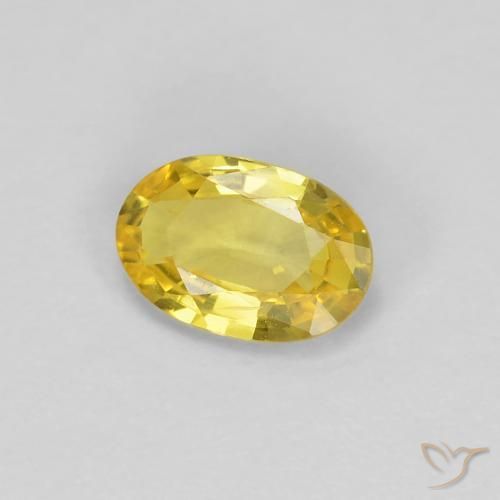 Saphir Jaune Toscane naturelle ovale, 0.48 ct, VVS-VS