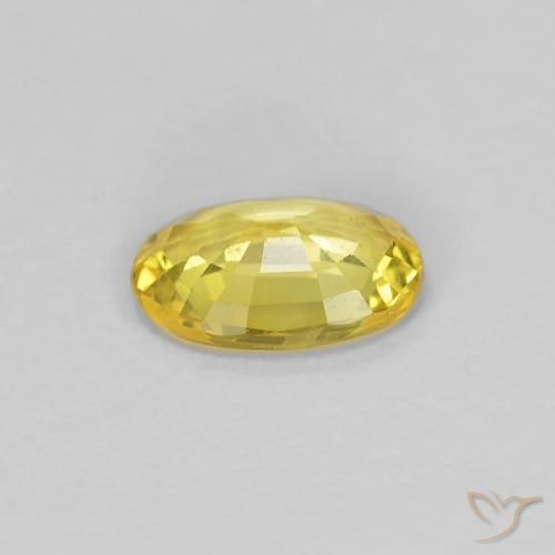 Saphir Jaune Toscane naturelle ovale, 0.48 ct, VVS-VS
