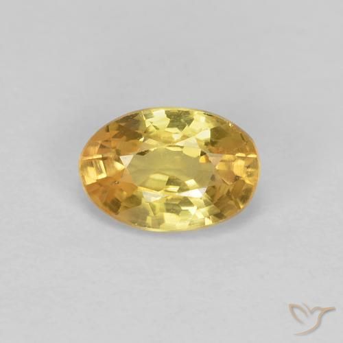 0.65ct Naturel Jaune Toscane Saphir, ovale, VVS-VS