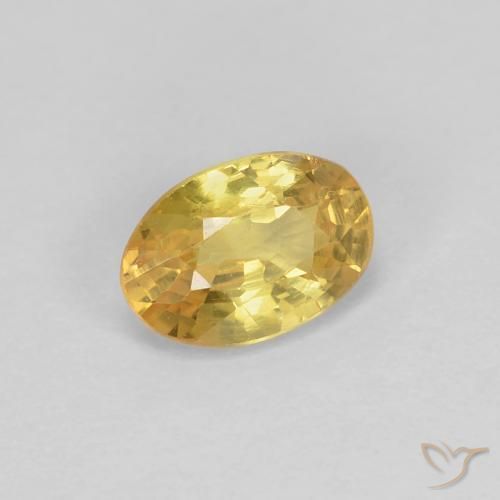 Saphir Jaune Toscane naturelle ovale, 0.65 ct, VVS-VS