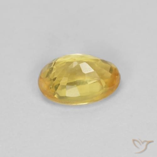 Saphir Jaune Toscane naturelle ovale, 0.65 ct, VVS-VS