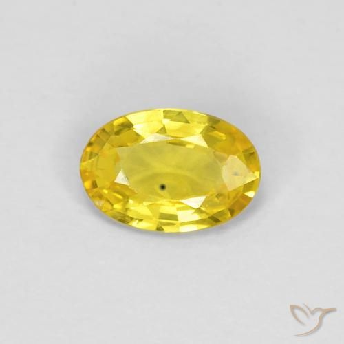 0.43ct Naturel Doré jaunâtre Saphir, ovale, VVS-VS