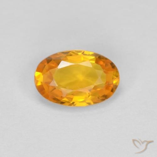 0.62ct Naturel Doré-orange foncé Saphir, ovale, VVS