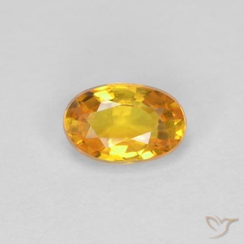 0.57ct Naturel Doré Saphir, ovale, VVS